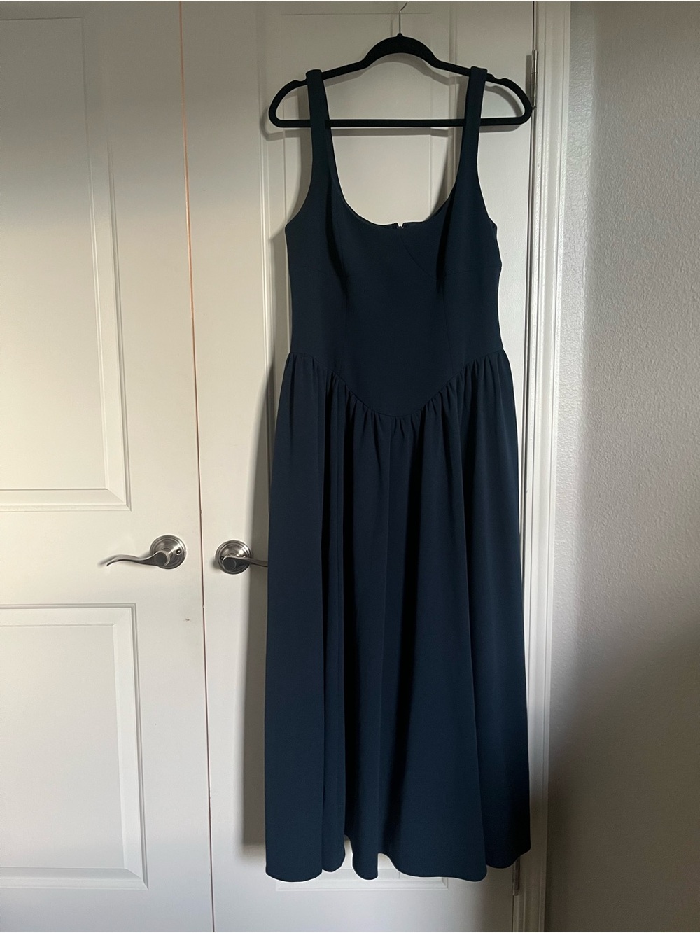 azazie navy blue maxi dress sz 14